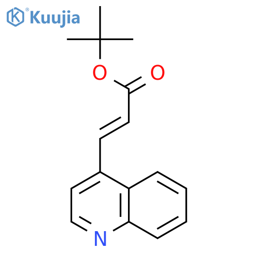 2-Propenoic acid, 3-(4-quinolinyl)-, 1,1-dimethylethyl ester, (2E)- structure
