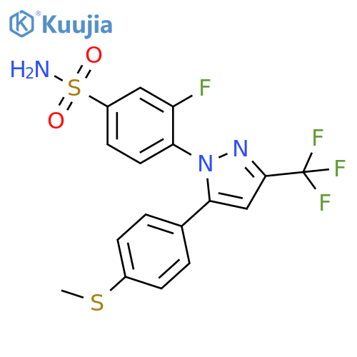 Benzenesulfonamide,3-fluoro-4-[5-[4-(methylthio)phenyl]-3-(trifluoromethyl)-1H-pyrazol-1-yl]- structure