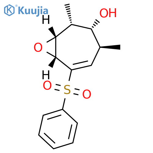 8-Oxabicyclo[5.1.0]oct-5-en-3-ol, 2,4-dimethyl-6-(phenylsulfonyl)-,(1R,2R,3R,4S,7R)- structure
