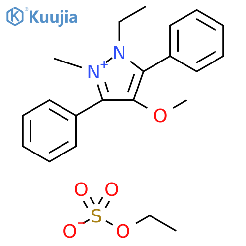 1H-Pyrazolium, 1-ethyl-4-methoxy-2-methyl-3,5-diphenyl-, ethyl sulfate structure