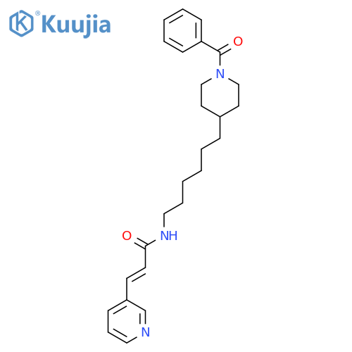 2-Propenamide, N-[6-(1-benzoyl-4-piperidinyl)hexyl]-3-(3-pyridinyl)- structure