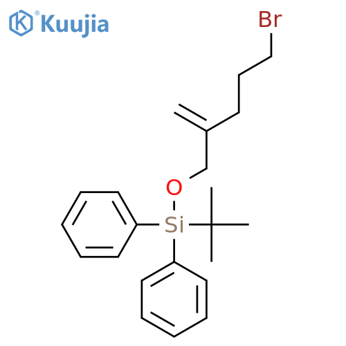 Silane, [(5-bromo-2-methylenepentyl)oxy](1,1-dimethylethyl)diphenyl- structure