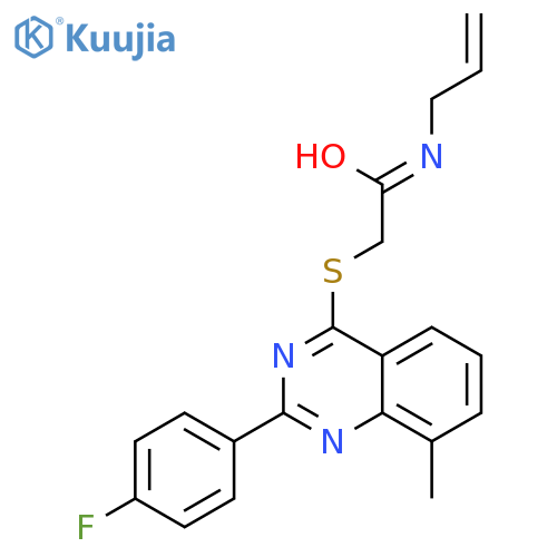 Acetamide, 2-[[2-(4-fluorophenyl)-8-methyl-4-quinazolinyl]thio]-N-2-propenyl- (9CI) structure