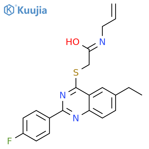 Acetamide, 2-[[6-ethyl-2-(4-fluorophenyl)-4-quinazolinyl]thio]-N-2-propenyl- (9CI) structure