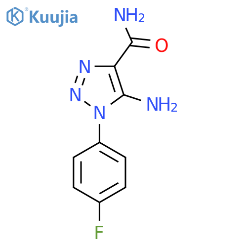 5-Amino-1-(4-fluorophenyl)-1H-1,2,3-triazole-4-carboxamide structure