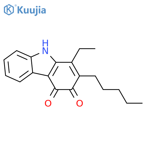 3H-CARBAZOLE-3,4(9H)-DIONE, 1-ETHYL-2-PENTYL- structure