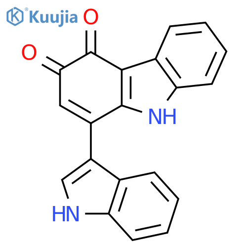 3H-CARBAZOLE-3,4(9H)-DIONE, 1-(1H-INDOL-3-YL)- structure