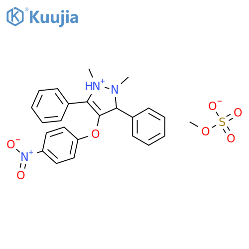 1H-Pyrazolium, 1,2-dimethyl-4-(4-nitrophenoxy)-3,5-diphenyl-, methylsulfate structure