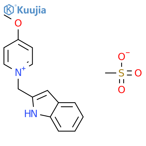 Pyridinium, 1-(1H-indol-2-ylmethyl)-4-methoxy-, methanesulfonate structure