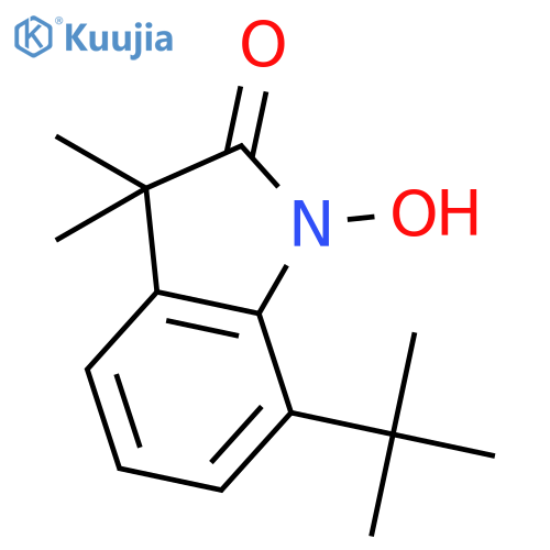 1H-Indol-1-yloxy, 7-(1,1-dimethylethyl)-2,3-dihydro-3,3-dimethyl-2-oxo- structure