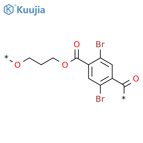 Poly[oxy-1,3-propanediyloxycarbonyl(2,5-dibromo-1,4-phenylene)carbonyl] structure