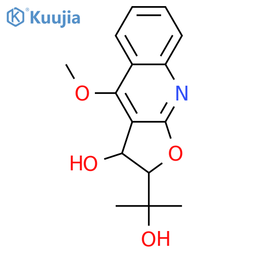 Furo[2,3-b]quinoline-2-methanol,2,3-dihydro-3-hydroxy-4-methoxy-a,a-dimethyl-, (2S,3S)- structure