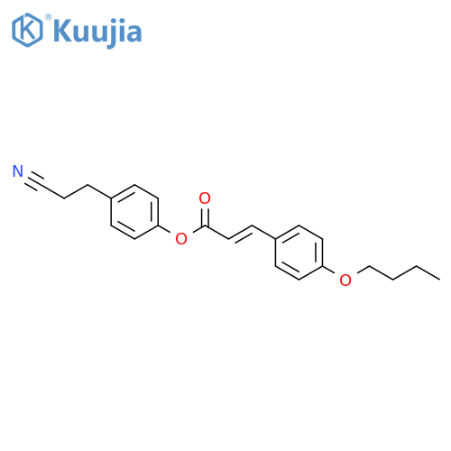 4-(2-Cyanoethyl)phenyl 3-(4-butoxyphenyl)prop-2-enoate structure