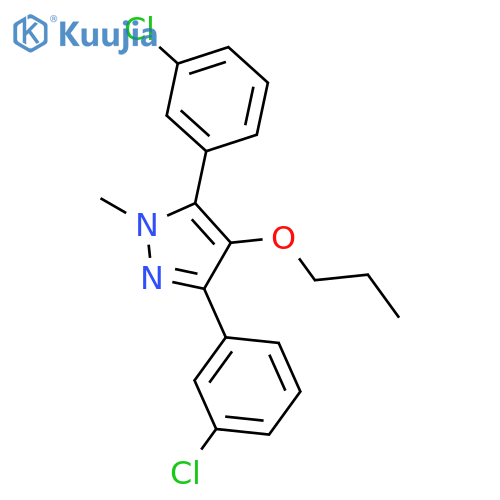 1H-Pyrazole, 3,5-bis(3-chlorophenyl)-1-methyl-4-propoxy- structure