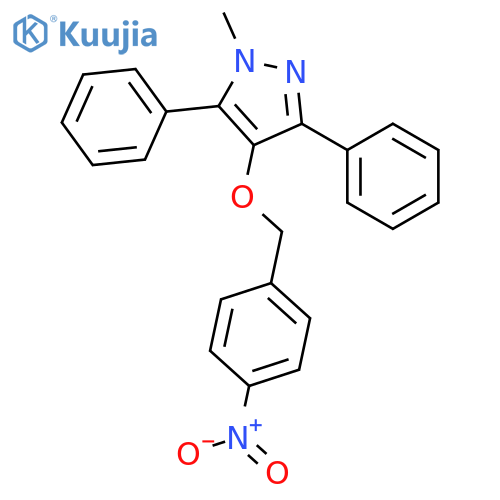 1H-Pyrazole, 1-methyl-4-[(4-nitrophenyl)methoxy]-3,5-diphenyl- structure