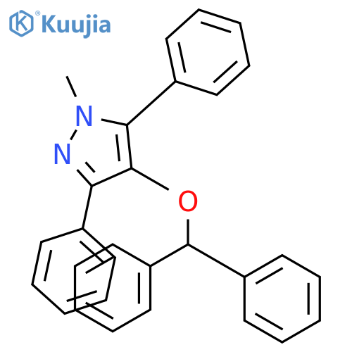 1H-Pyrazole, 4-(diphenylmethoxy)-1-methyl-3,5-diphenyl- structure