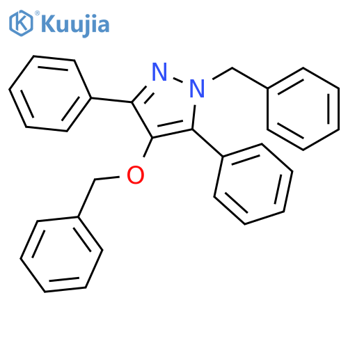 1H-Pyrazole, 3,5-diphenyl-4-(phenylmethoxy)-1-(phenylmethyl)- structure