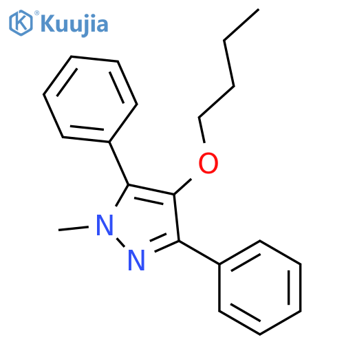 1H-Pyrazole, 4-butoxy-1-methyl-3,5-diphenyl- structure