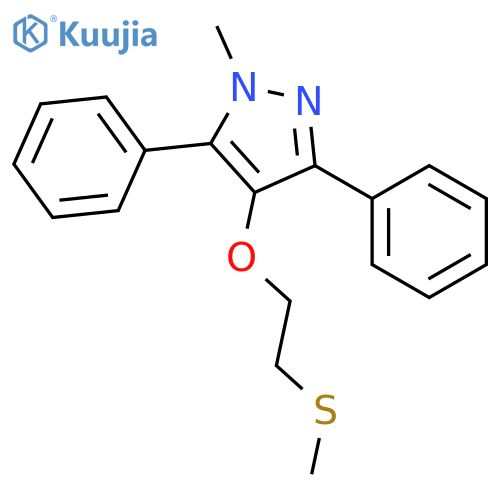 1H-Pyrazole, 1-methyl-4-[2-(methylthio)ethoxy]-3,5-diphenyl- structure