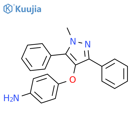 Benzenamine, 4-[(1-methyl-3,5-diphenyl-1H-pyrazol-4-yl)oxy]- structure