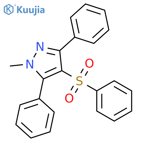 1H-Pyrazole, 1-methyl-3,5-diphenyl-4-(phenylsulfonyl)- structure