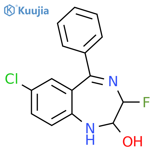 1H-1,4-Benzodiazepin-2-ol, 7-chloro-3-fluoro-2,3-dihydro-5-phenyl- structure