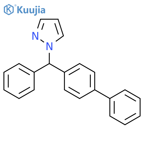 1H-PYRAZOLE, 1-([1,1'-BIPHENYL]-4-YLPHENYLMETHYL)- structure