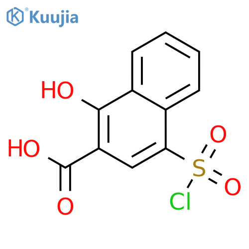 2-Naphthalenecarboxylic acid, 4-(chlorosulfonyl)-1-hydroxy- structure