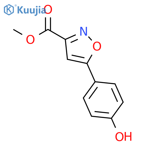 Methyl 5-(4-hydroxyphenyl)isoxazole-3-carboxylate structure