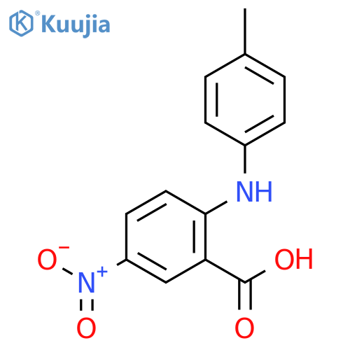 Benzoic acid, 2-[(4-methylphenyl)amino]-5-nitro- structure