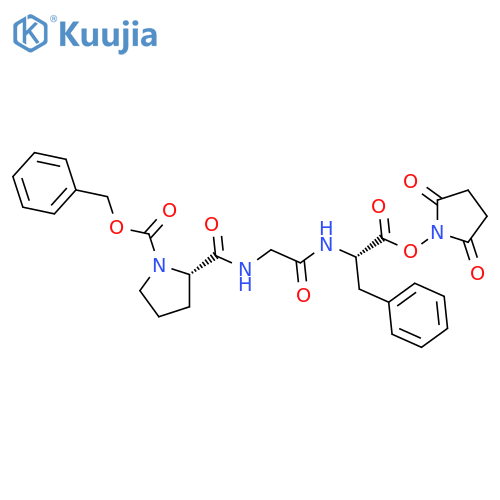 2,5-Pyrrolidinedione,1-[[N-[N-[1-[(phenylmethoxy)carbonyl]-L-prolyl]glycyl]-L-phenylalanyl]oxy]- structure