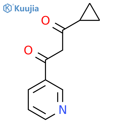1-cyclopropyl-3-(pyridin-3-yl)propane-1,3-dione structure