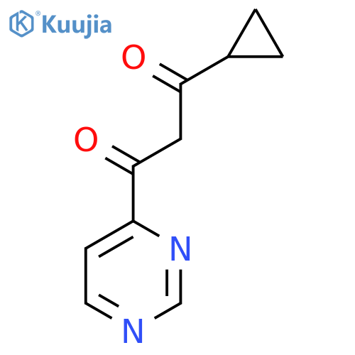 1-cyclopropyl-3-(pyrimidin-4-yl)propane-1,3-dione structure