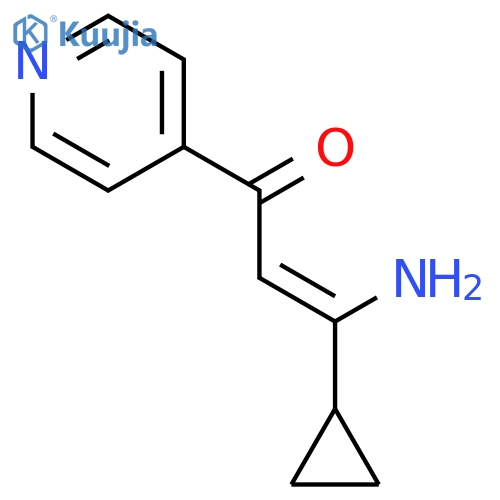 2-Propen-1-one, 3-amino-3-cyclopropyl-1-(4-pyridinyl)- structure