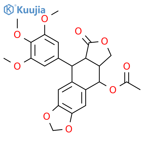 (5S,5aS,8aR,9R)-8-oxo-9-(3,4,5-trimethoxyphenyl)-5,5a,6,8,8a,9-hexahydrofuro[3',4':6,7]naphtho[2,3-d][1,3]dioxol-5-yl acetate structure