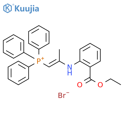 Phosphonium, [(1E)-2-[[2-(ethoxycarbonyl)phenyl]amino]-1-propenyl]triphenyl-, bromide (9CI) structure