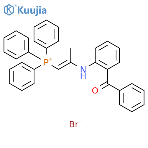 Phosphonium, [(1E)-2-[(2-benzoylphenyl)amino]-1-propenyl]triphenyl-, bromide (9CI) structure