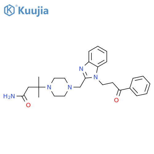 1-Piperazineacetamide,N-(1-methylethyl)-4-[[1-(3-oxo-3-phenylpropyl)-1H-benzimidazol-2-yl]methyl]- structure