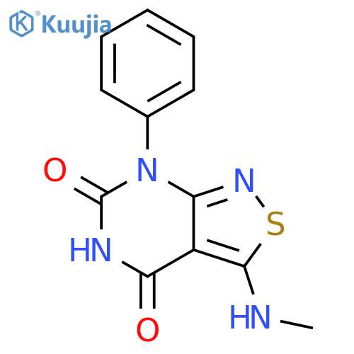 Isothiazolo[3,4-d]pyrimidine-4,6(5H,7H)-dione,3-(methylamino)-7-phenyl- structure
