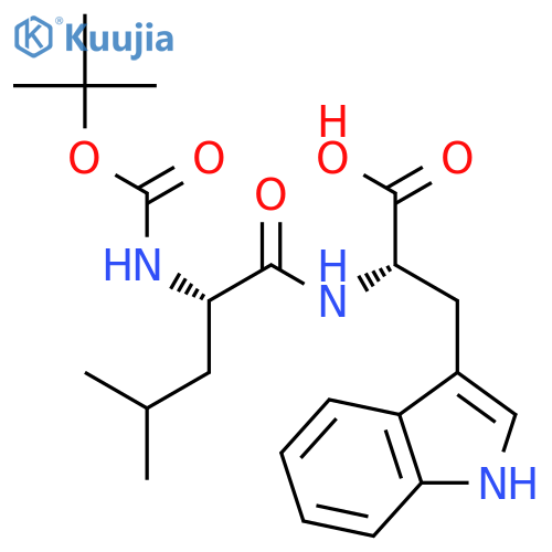 L-Tryptophan, N-[N-[(1,1-dimethylethoxy)carbonyl]-L-leucyl]- structure