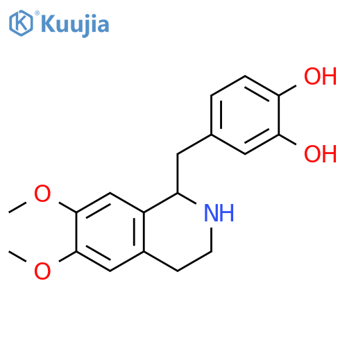1,2-Benzenediol, 4-[(1,2,3,4-tetrahydro-6,7-dimethoxy-1-isoquinolinyl)methyl]- structure