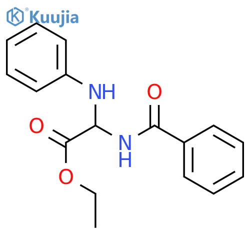 Acetic acid, (benzoylamino)(phenylamino)-, ethyl ester structure