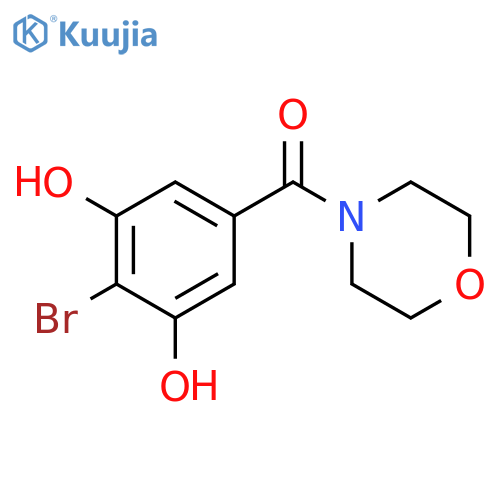 Morpholine, 4-(4-bromo-3,5-dihydroxybenzoyl)- structure