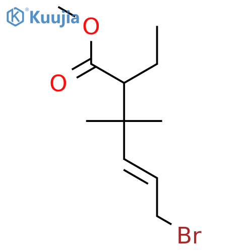 4-Hexenoic acid, 6-bromo-2-ethyl-3,3-dimethyl-, methyl ester structure