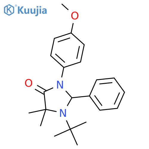 4-Imidazolidinone,1-(1,1-dimethylethyl)-3-(4-methoxyphenyl)-5,5-dimethyl-2-phenyl- structure