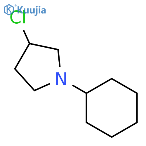 PYRROLIDINE, 3-CHLORO-1-CYCLOHEXYL- structure