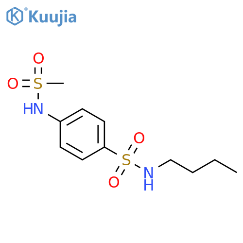 N-butyl-4-[(methylsulfonyl)amino]benzenesulfonamide structure