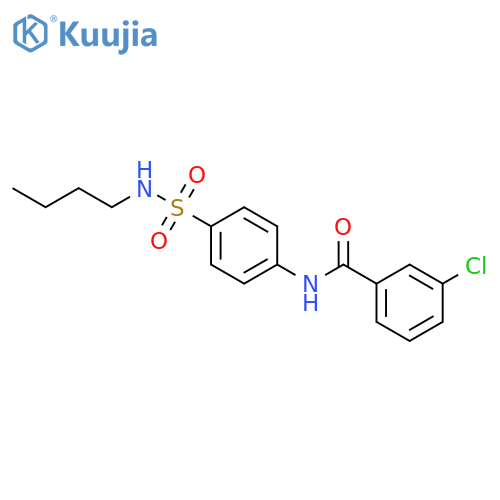 N-[4-(butylsulfamoyl)phenyl]-3-chlorobenzamide structure
