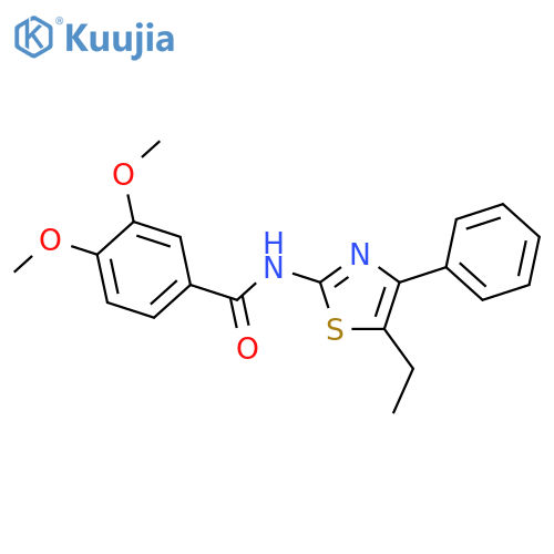 Benzamide, N-(5-ethyl-4-phenyl-2-thiazolyl)-3,4-dimethoxy- (9CI) structure