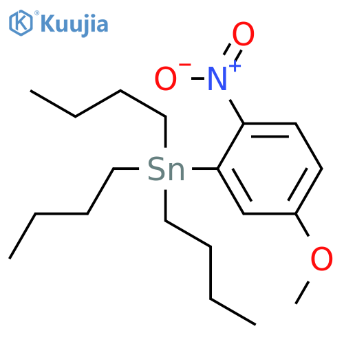 Stannane, tributyl(5-methoxy-2-nitrophenyl)- structure